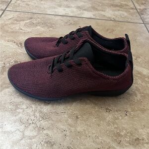 Arcopedico Knit Sneakers Vegan Lace Up Red Wine Burgundy Size EU 39 / US 8 - 8.5